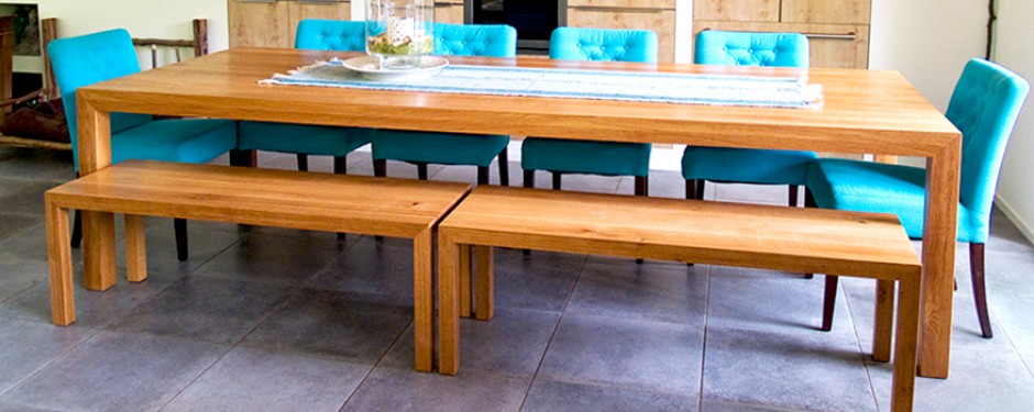 eetkamertafel van drie meter