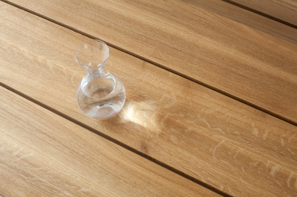 Eiken tafel op maat gemaakt